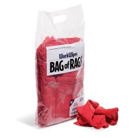 WORKWIPES Red Shop Towels in Bag 50 towels/bag 14" L x 14" W, 50PK WIP547